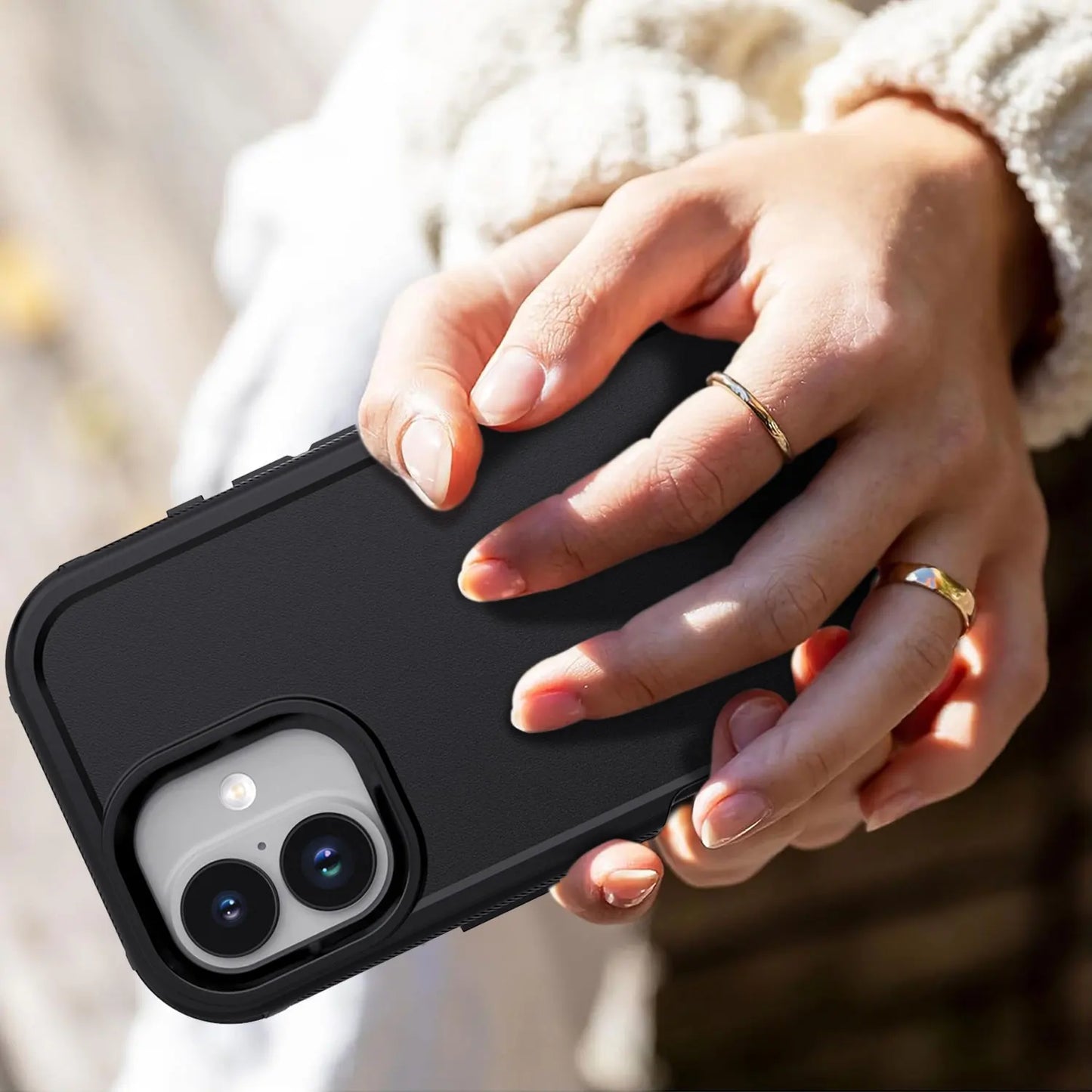 Black For iPhone 17/17 Air/17 Pro/17 Pro Max Case Heavy Duty Shockproof Protective Hard Rugged Hybrid 3-Layers Cover With Clip