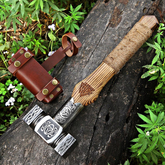 Hammer - viking hammer - blacksmith hammer - engraved hammer - viking gift for him Birthday Anniversary gift - Viking costume hammer