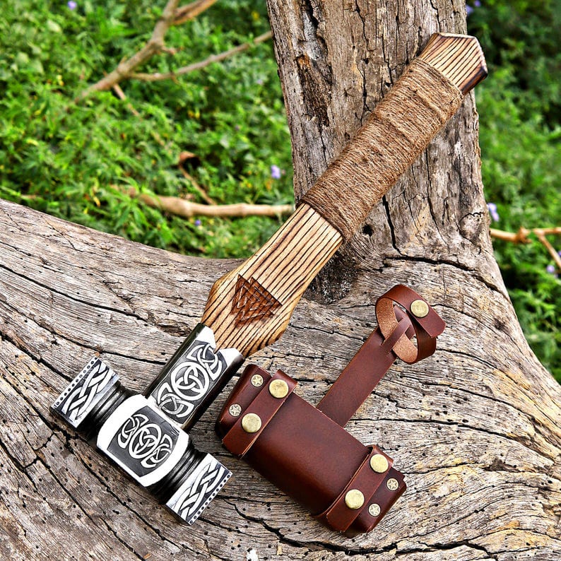 Hammer - viking hammer - blacksmith hammer - engraved hammer - viking gift for him Birthday Anniversary gift - Viking costume hammer