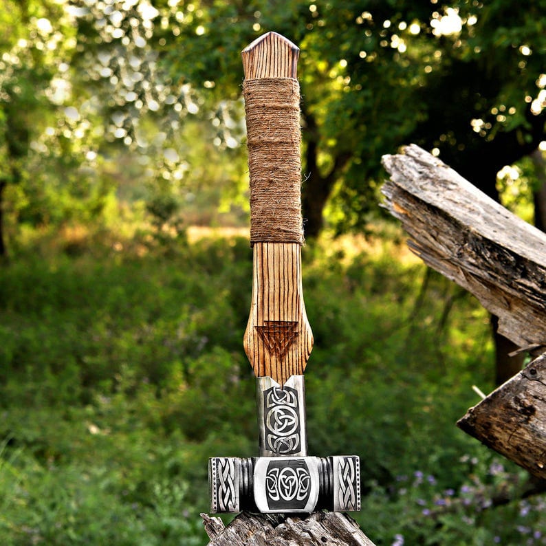 Hammer - viking hammer - blacksmith hammer - engraved hammer - viking gift for him Birthday Anniversary gift - Viking costume hammer
