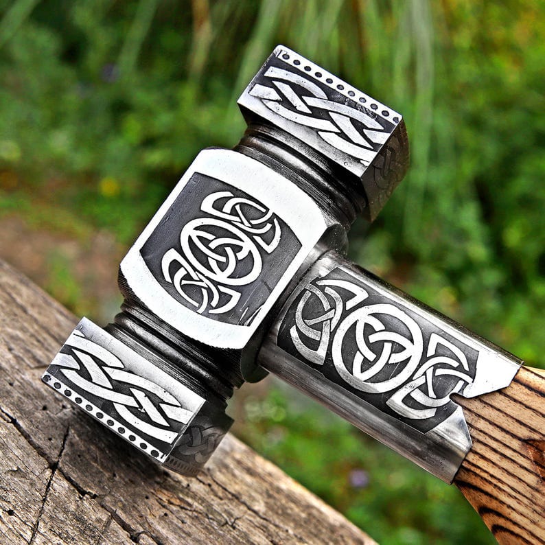 Hammer - viking hammer - blacksmith hammer - engraved hammer - viking gift for him Birthday Anniversary gift - Viking costume hammer
