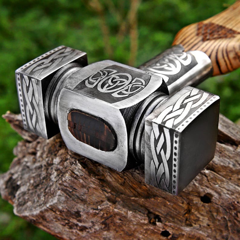Hammer - viking hammer - blacksmith hammer - engraved hammer - viking gift for him Birthday Anniversary gift - Viking costume hammer