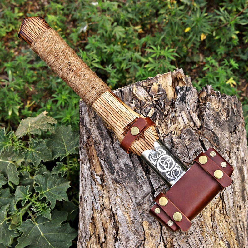 Hammer - viking hammer - blacksmith hammer - engraved hammer - viking gift for him Birthday Anniversary gift - Viking costume hammer