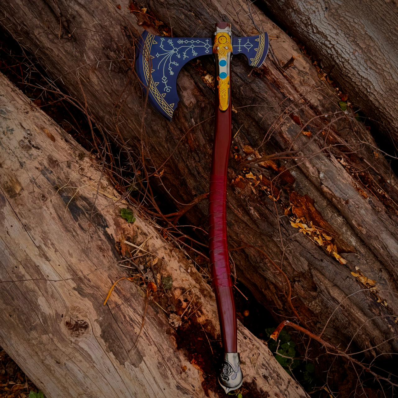 God Of War Axe - Scale God of War Prop with Runic Detailing