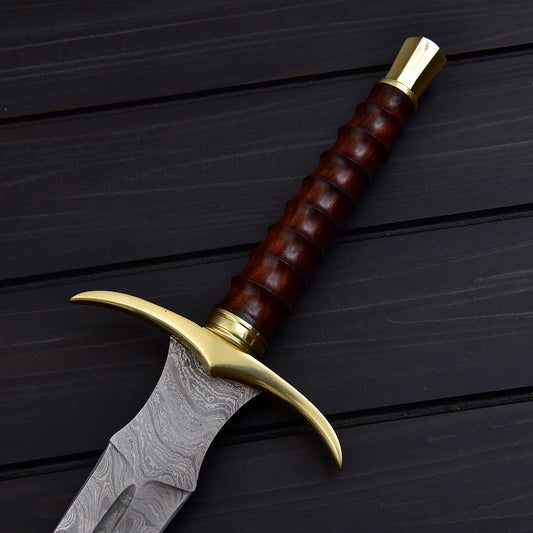 Hand-Forged Damascus Viking Sword – Battle Ready Warrior Blade | Medieval Collectible Sword USA