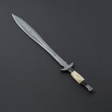 Epic Damascus Steel Sword with Custom Leather Sheath – Ultimate Collectible for History & Weapon Enthusiasts in USA & Canada