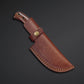 Handmade Damascus Tracker Knife with Rose Wood Handle – Survival Hunting & Camping Gear USA
