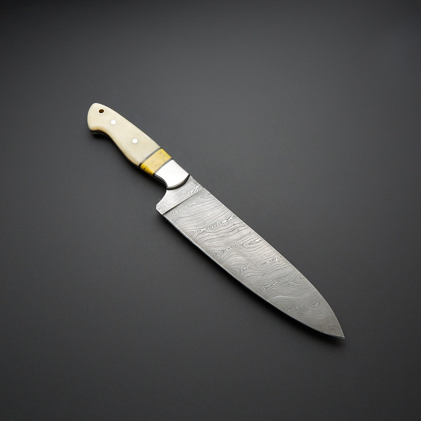 Turquoise Stone Bone Santoku Chef Knife  Unique Handcrafted Kitchen Blade Every Chef Needs in 2025