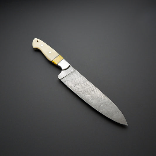 Turquoise Stone Bone Santoku Chef Knife  Unique Handcrafted Kitchen Blade Every Chef Needs in 2025