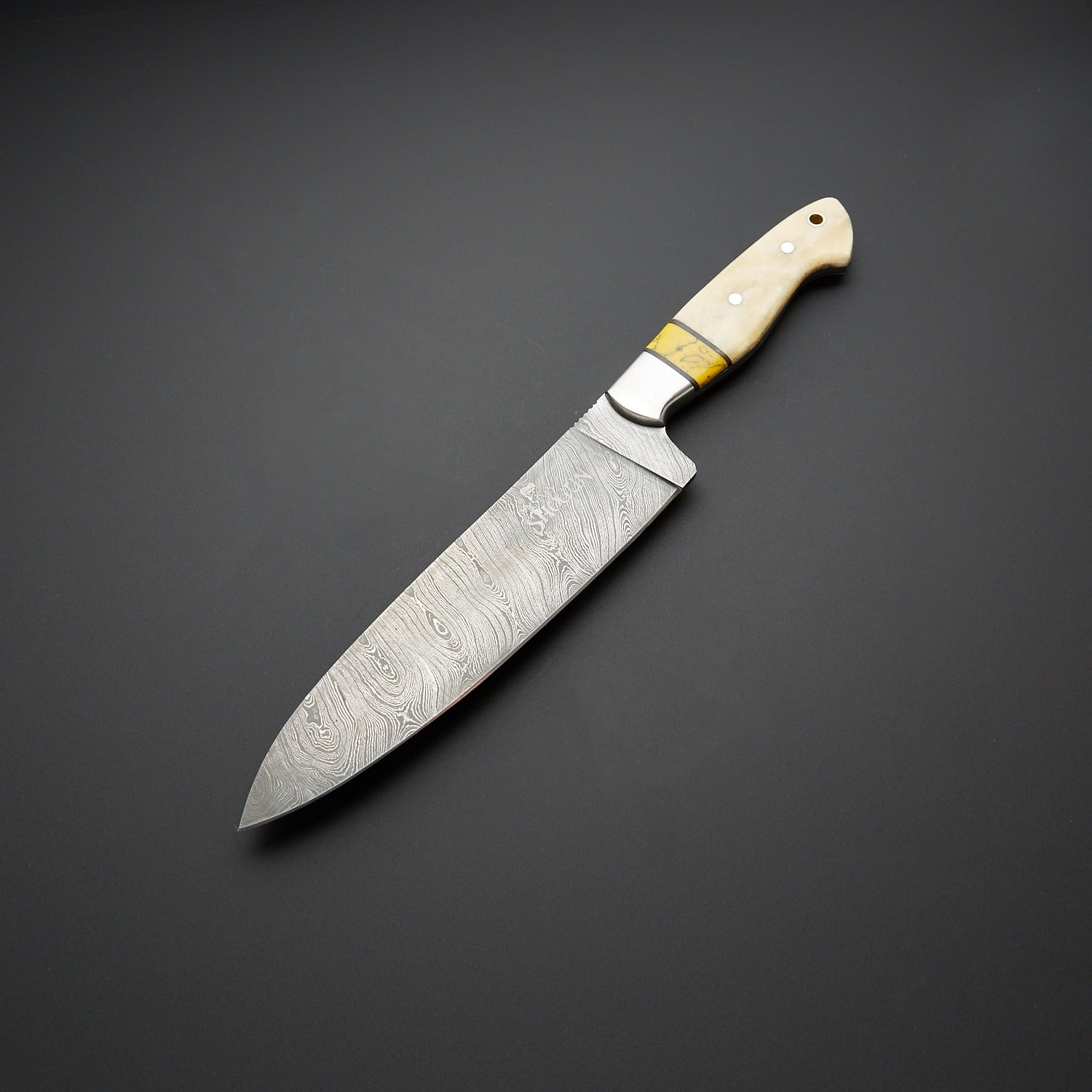 Turquoise Stone Bone Santoku Chef Knife  Unique Handcrafted Kitchen Blade Every Chef Needs in 2025