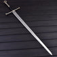 Medieval Decorative Double Edge Sword 41 Stainless Steel with Leather Sheath