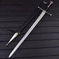 Medieval Decorative Double Edge Sword 41 Stainless Steel with Leather Sheath
