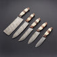 Premium 5-Piece Chef Knife Set – Professional Damascus Steel Kitchen Knives with Rosewood Handle | Sharp Durable & Stylish Cooking Set USA
