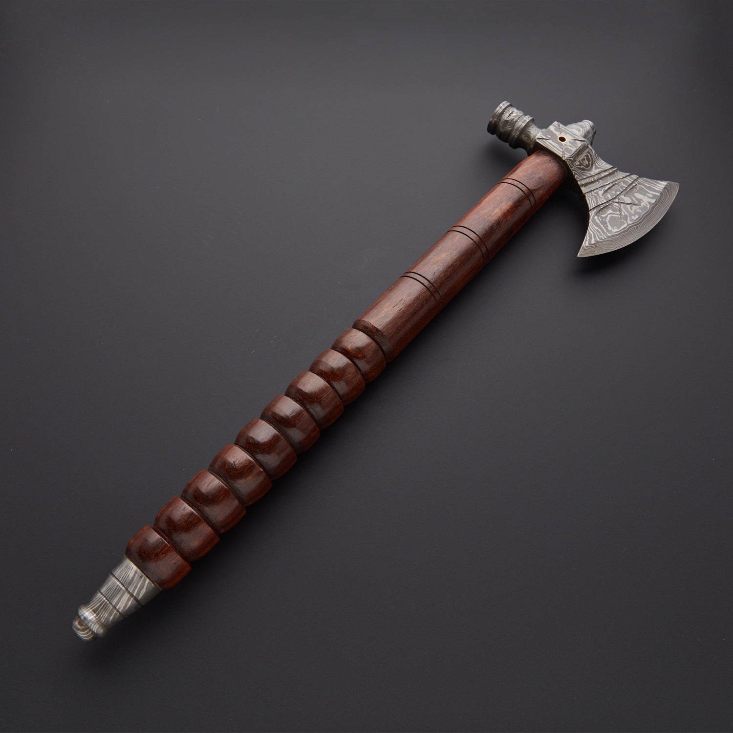 Handmade Damascus Axe – Razor Sharp Viking Battle Hatchet | Survival Camping & Collectors Axe USA