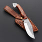 Engraved Stainless Steel Decorative Knife – Collector Display Piece with Leather Sheath