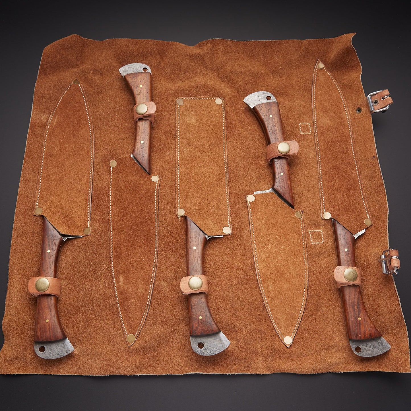 5-Piece Professional Chef Knife Set – Ultra Sharp Kitchen Knives for Home & Restaurant Cooking | Premium Stainless Steel Cutlery USA