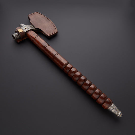 Handmade Damascus Axe – Razor Sharp Viking Battle Hatchet | Survival Camping & Collectors Axe USA