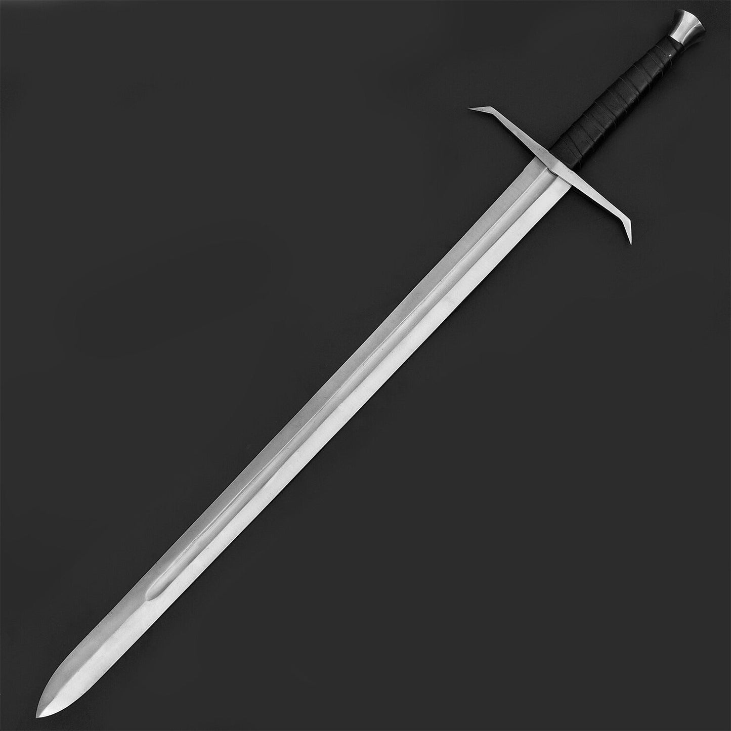 Medieval Viking Style Decorative Sword – Carbon Steel Display Collectible with Leather Sheath