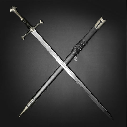 Medieval Style Decorative Sword – Stainless Steel Display Collectible (Matte Gray Finish)