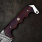 12" Damascus Steel Fixed Blade Knife with Ergonomic Walnut Wood Handle – Leather Sheath Included
