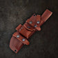 12" Damascus Steel Fixed Blade Knife with Ergonomic Walnut Wood Handle – Leather Sheath Included