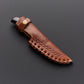 Engraved Black Decorative Knife – Stainless Steel Collector Piece with Leather Sheath