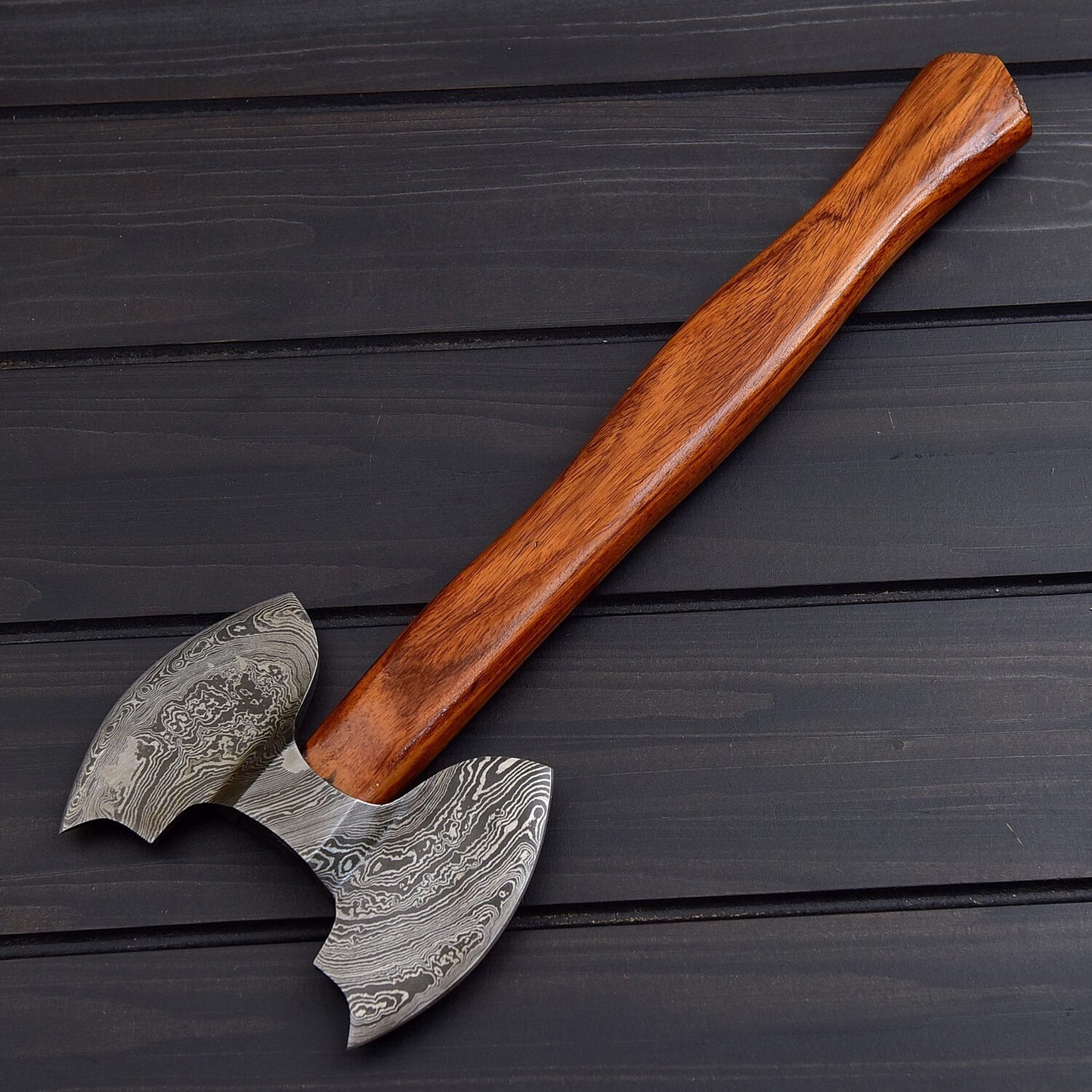 Double Head Viking Tomahawk Axe – Brutal Battle-Ready Throwing Axe | Handmade High Carbon Steel Warrior Weapon