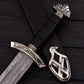 Handmade Damascus Steel Sword – 30 Double Edge Battle-Ready Blade with Leather Sheath | Collectible Warrior Sword USA