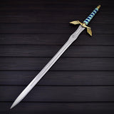 30" Double-Edge Stainless Steel Sword with Leather Wrapped Handle – 41.5" Overall Length
