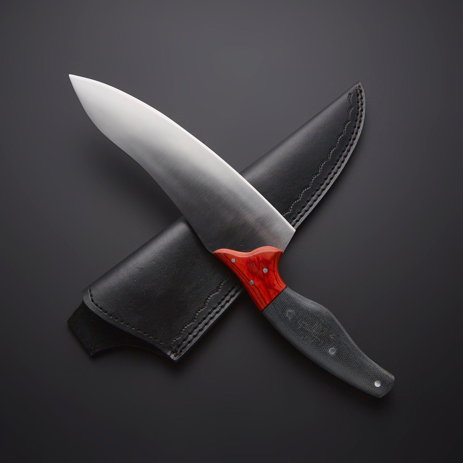 Premium Fixed Blade Chef Knife – Razor Sharp Kitchen Knife for Professional Cooking Meat Vegetables & BBQ Mastery