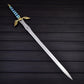 30" Double-Edge Stainless Steel Sword with Leather Wrapped Handle – 41.5" Overall Length
