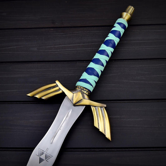 30" Double-Edge Stainless Steel Sword with Leather Wrapped Handle – 41.5" Overall Length
