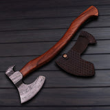 Hand Forged Damascus Viking Axe  Battle Ready Norse Axe  Collectible Viking Weapon for Warriors & Outdoor Enthusiasts