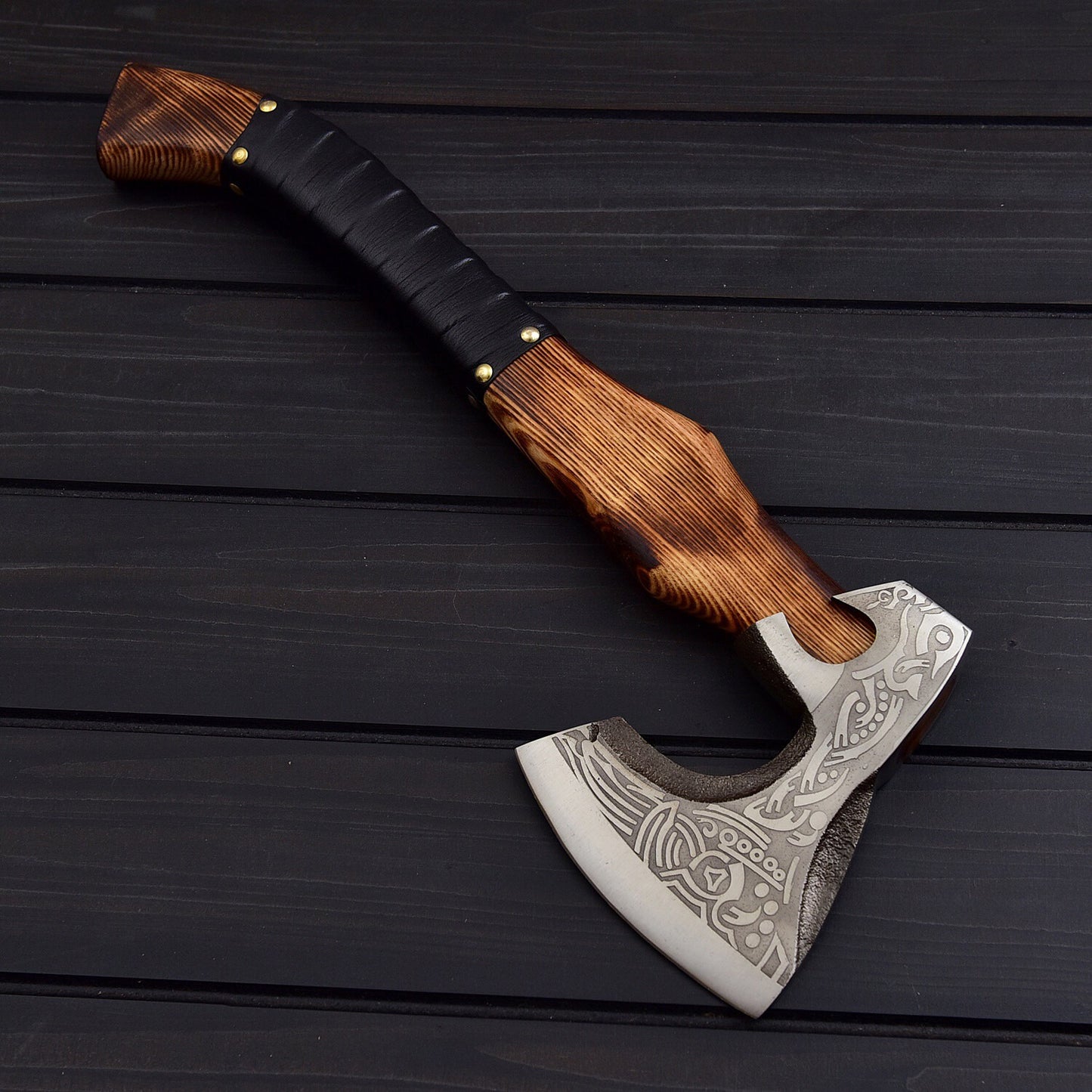 Forged Carbon Viking Tomahawk  Battle Ready Axe for Warriors Collectors & Outdoor Survival in USA 🇺🇸
