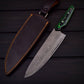 Handmade Damascus Kitchen Knife  Razor Sharp Chef’s Knife for Precision Cutting  Premium Professional Cooking Tool USA