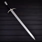 Handmade Viking Style Longclaw Sword – 41 Decorative Stainless Steel Replica with Leather Sheath