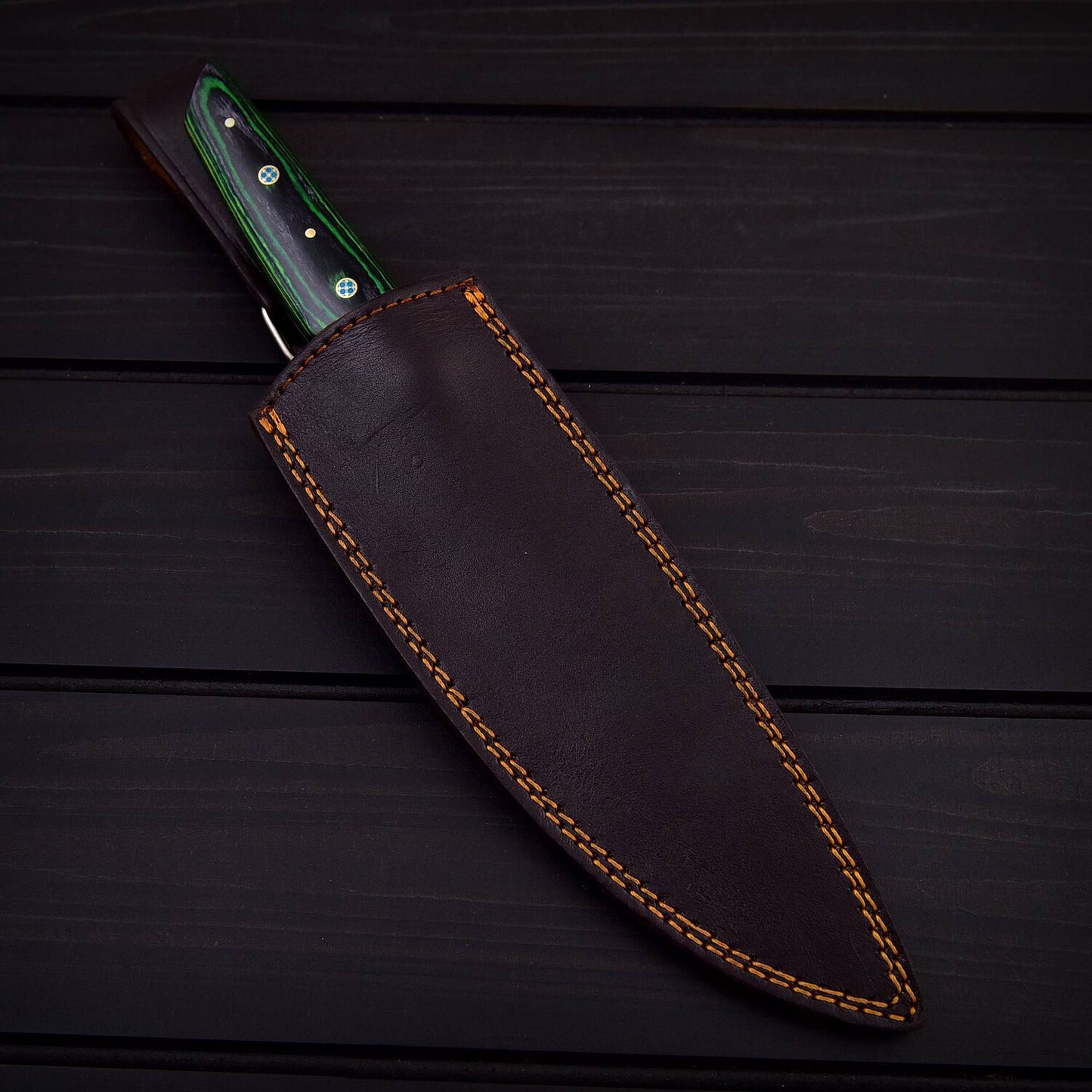 Handmade Damascus Kitchen Knife  Razor Sharp Chef’s Knife for Precision Cutting  Premium Professional Cooking Tool USA