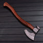 Hand Forged Damascus Viking Axe  Battle Ready Norse Axe  Collectible Viking Weapon for Warriors & Outdoor Enthusiasts