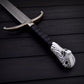 Handmade Viking Style Longclaw Sword – 41 Decorative Stainless Steel Replica with Leather Sheath