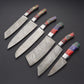 Premium Damascus Kitchen Knife Set – 6-Piece Professional Chef Knives for Cooking Chopping & Slicing | Sharp Japanese Steel Blades