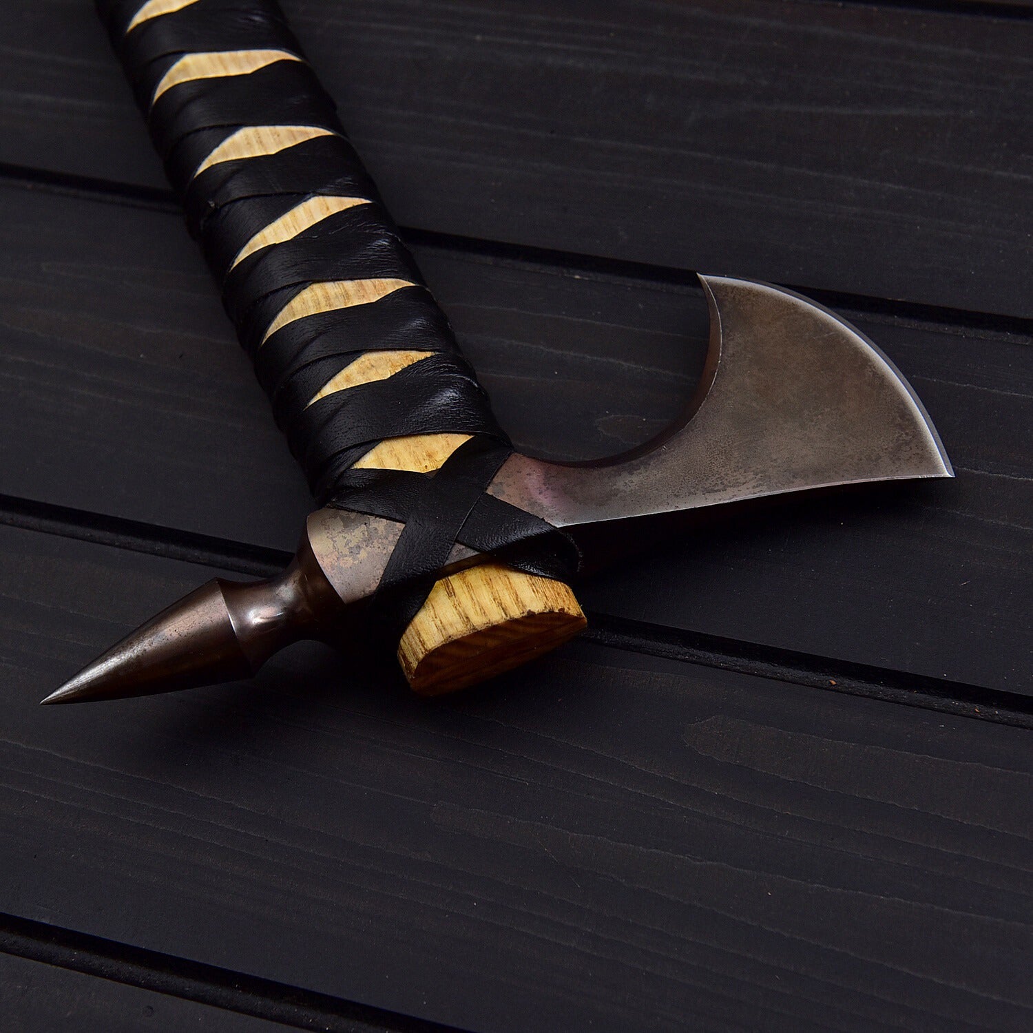 Viking Spike Tomahawk Axe  Ruthless Damascus Battle Axe for Warriors Camping & Survival  Epic Norse Weapon Collectible USA