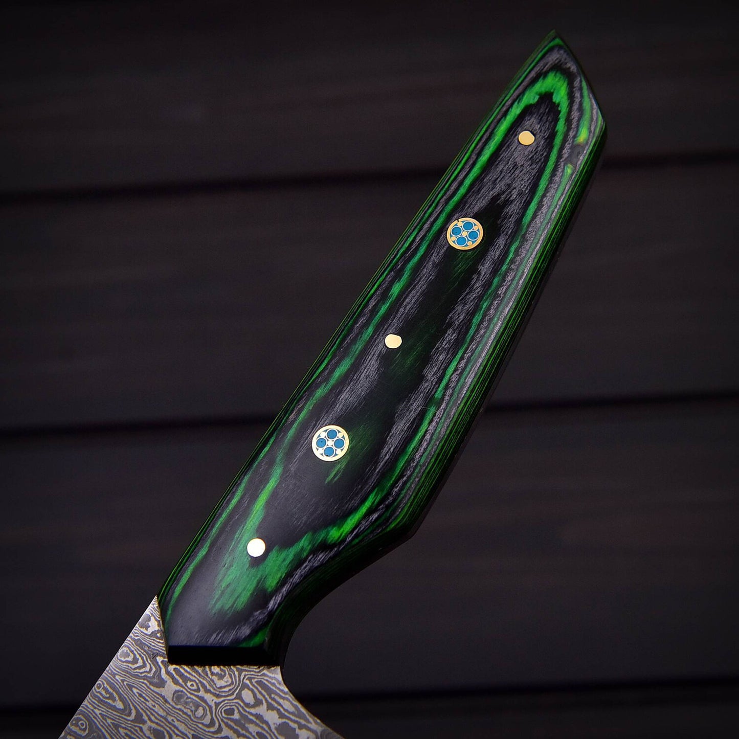 Handmade Damascus Kitchen Knife  Razor Sharp Chef’s Knife for Precision Cutting  Premium Professional Cooking Tool USA