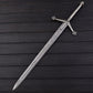 39" Scottish Claymore Sword with Damascus Steel Blade  Double Edge with Leather Sheath