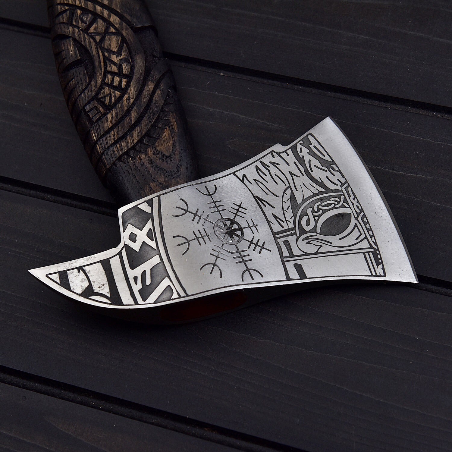 Norse Viking Tomahawk Hand Forged Carbon Steel Battle Axe for Collectors Survival & Axe Throwing USA 🇺🇸