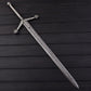 39" Scottish Claymore Sword with Damascus Steel Blade  Double Edge with Leather Sheath