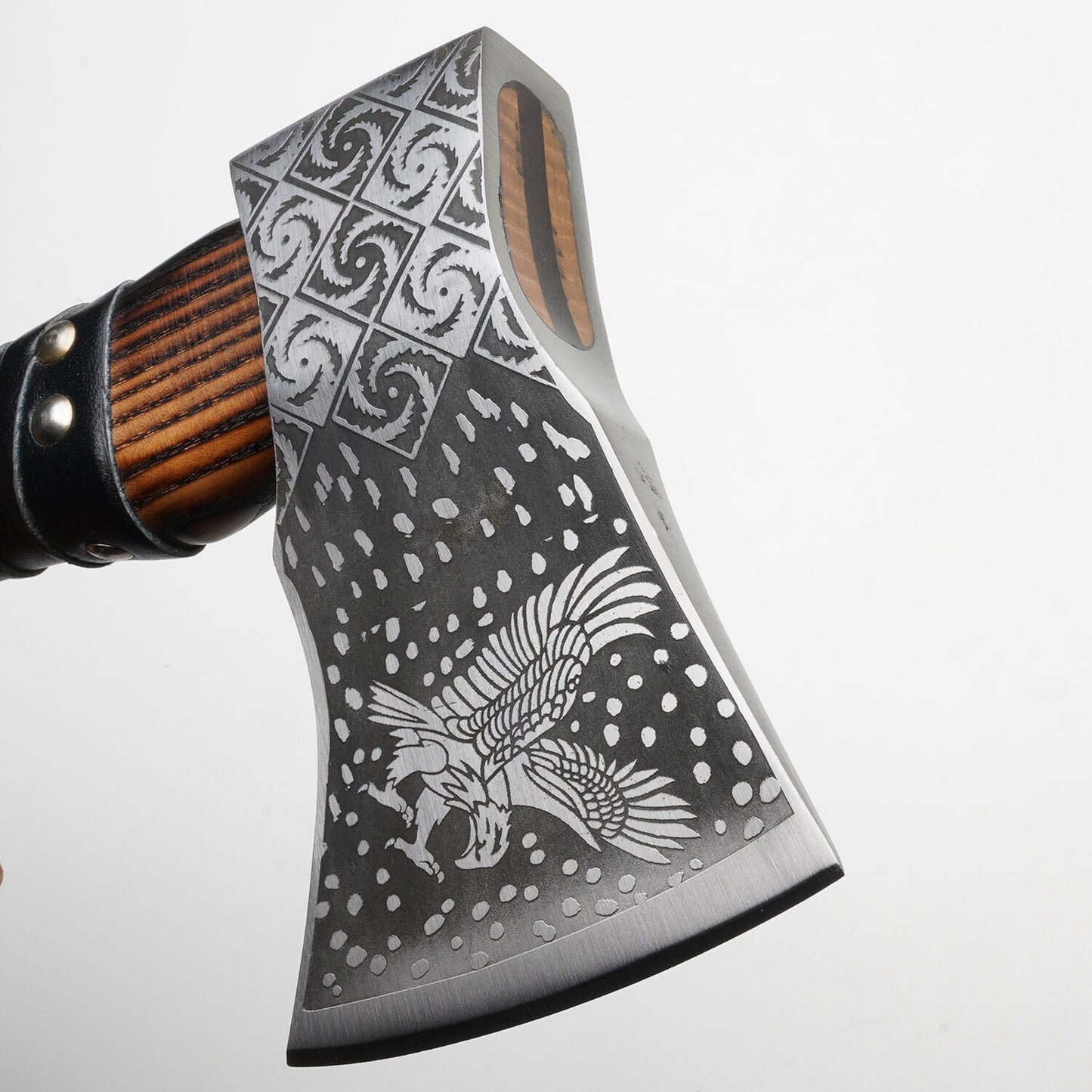 8 Throwing Axe – 1095 High Carbon Steel | Survival Hunting Hatchet with Ashwood & Leather Wrap + Leather Sheath