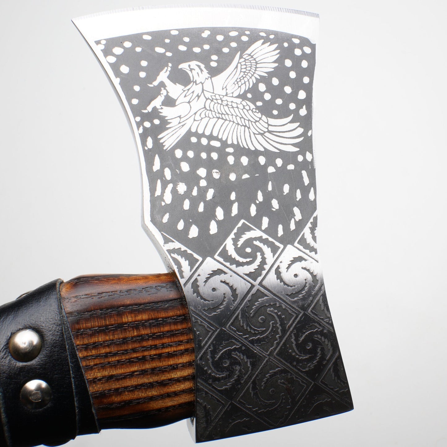 8 Throwing Axe – 1095 High Carbon Steel | Survival Hunting Hatchet with Ashwood & Leather Wrap + Leather Sheath