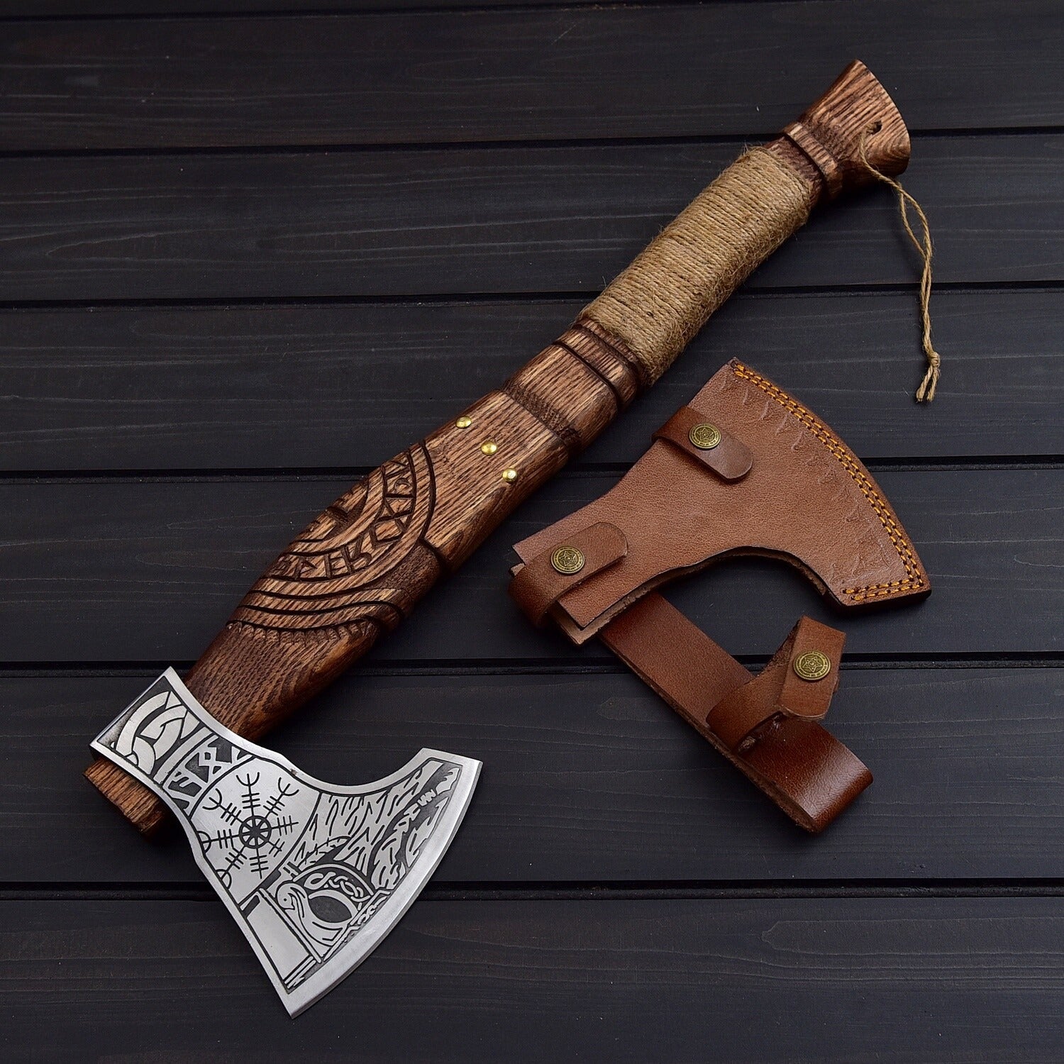 Forged High Carbon Steel Machete  20.5 Handmade Survival Blade w/ Ash Wood Handle & Leather Sheath  Ultimate Bush craft & Hunting Tool