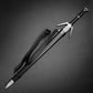 40.5" Carbon Steel Sword with Black & Silver Finish – Long Blade Display Sword