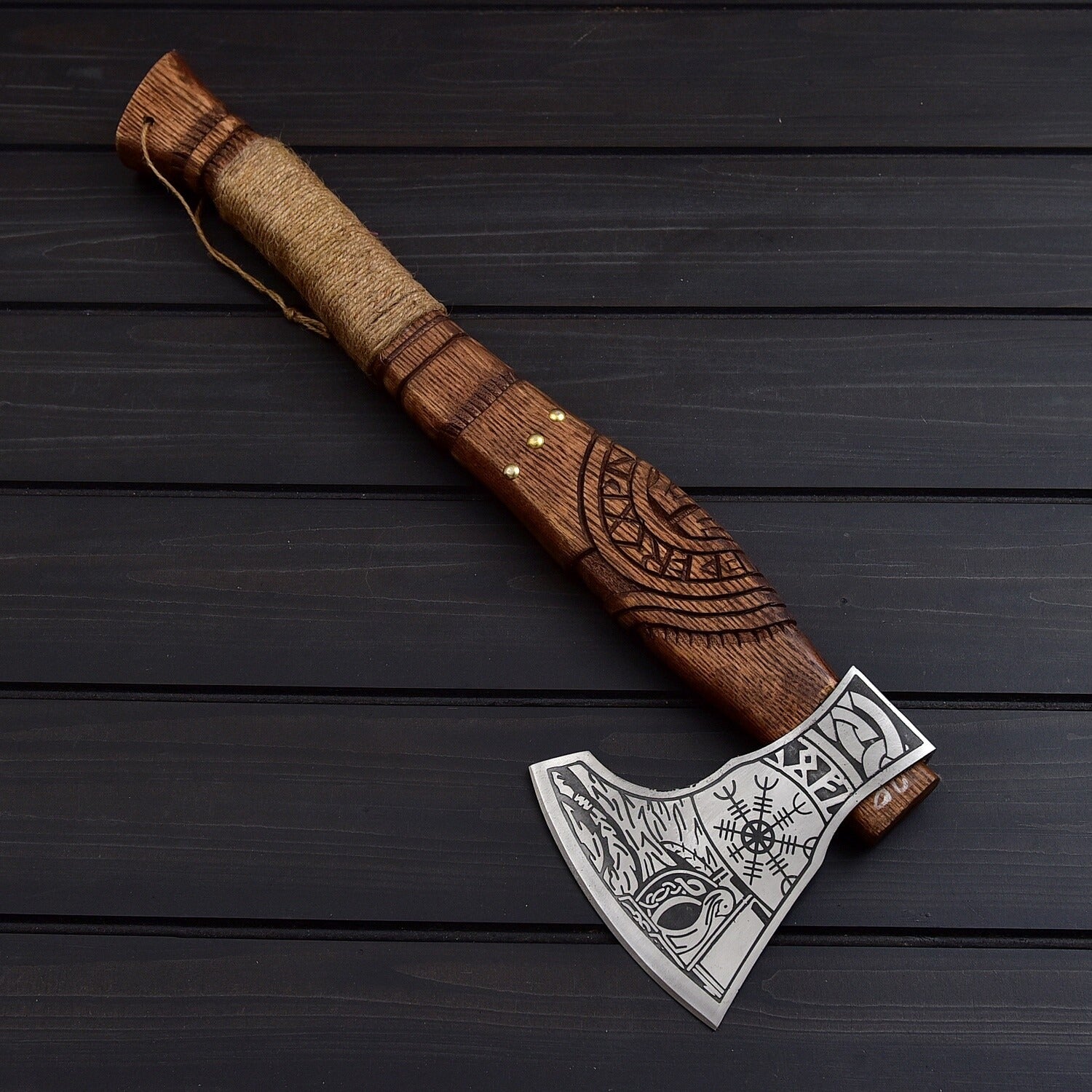 Forged High Carbon Steel Machete  20.5 Handmade Survival Blade w/ Ash Wood Handle & Leather Sheath  Ultimate Bush craft & Hunting Tool